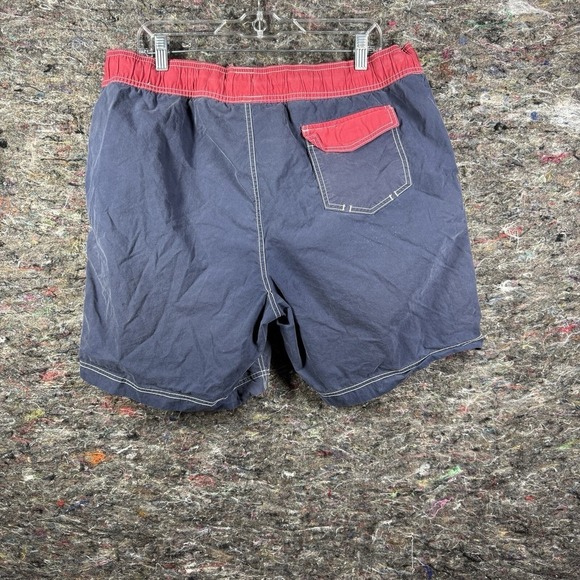 Tommy Hilfiger Swim Shorts Mens XL Blue Red Graphic Logo Mesh Lined Pocket - Picture 5 of 13